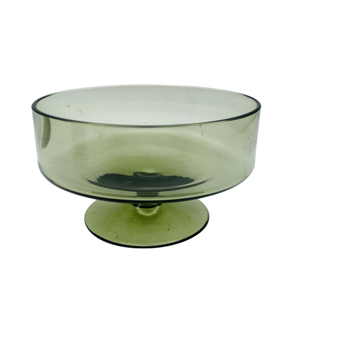 Alfred Taube Füger Glas Schale Rauchglas 50er 60er Jahre beschliffener Rand D 11,5 cm grau