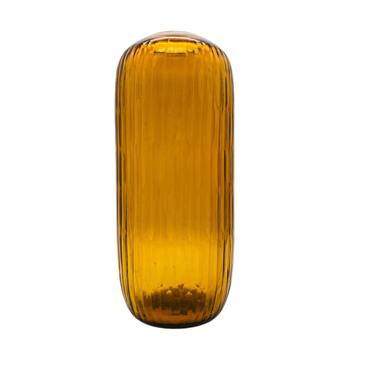 Bernstein farbene Glasvase 60er 70er Jahre Mid Century Lounge Blumenvase glas braun