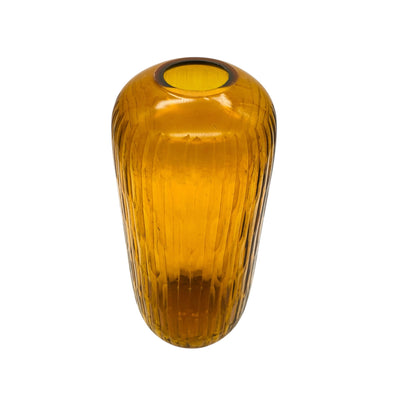 Bernstein farbene Glasvase 60er 70er Jahre Mid Century Lounge Blumenvase glas braun