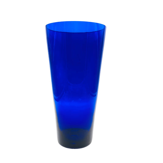 Blumenvase blau Glas Mid Century 60er 70er Vintage Vase