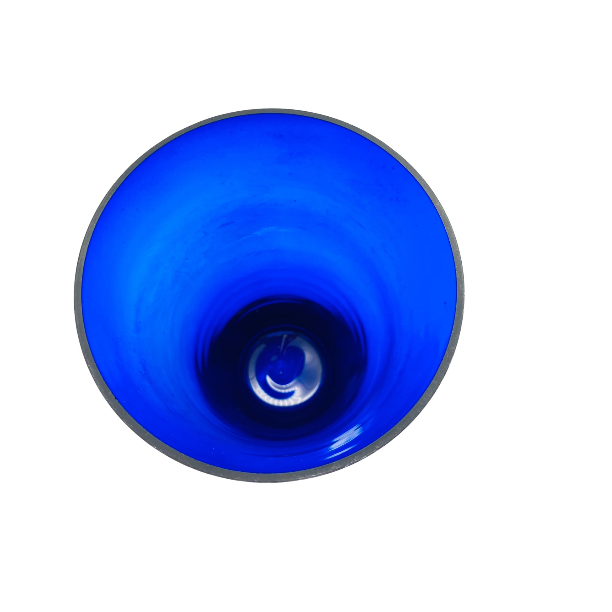 Blumenvase blau Glas Mid Century 60er 70er Vintage Vase