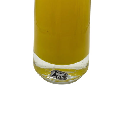 Bo Borgström Vase für Aseda Schweden Glas gelb 60er 70er Jahre Mid Century