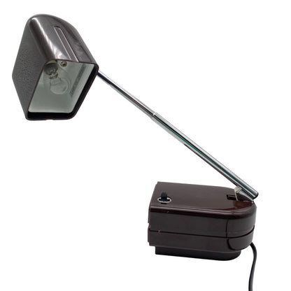 Briloner Leuchte braun Vintage 70er klappbar ausziehbar Reiseleuchte Lampe