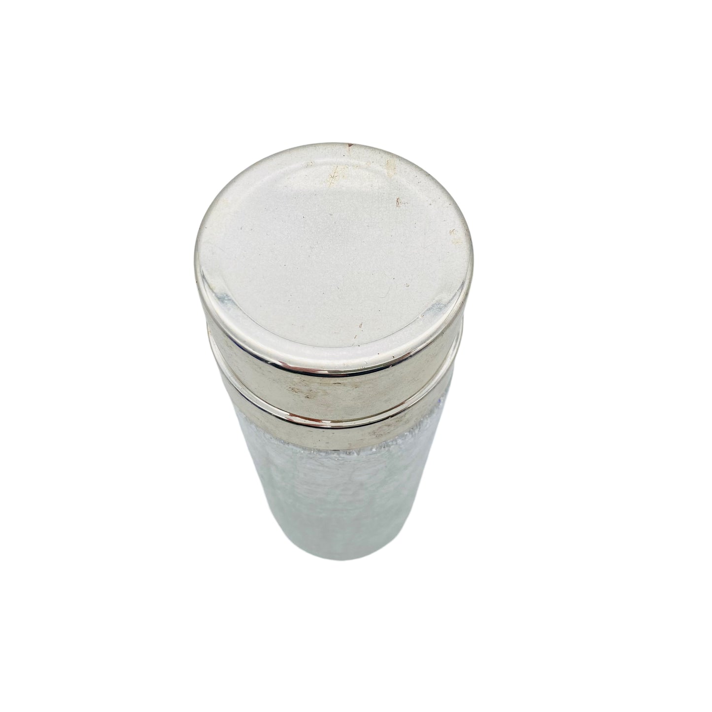 Cocktailshaker versilbert Craquele Glas Shaker 50er 60er Jahre Mid Century