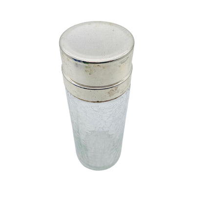 Cocktailshaker versilbert Craquele Glas Shaker 50er 60er Jahre Mid Century