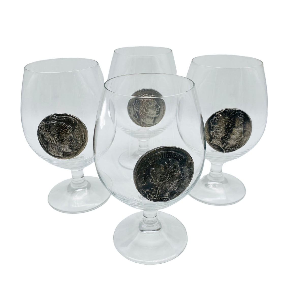 Kaiser Porzellan Cognacglas aus Zinn 70er