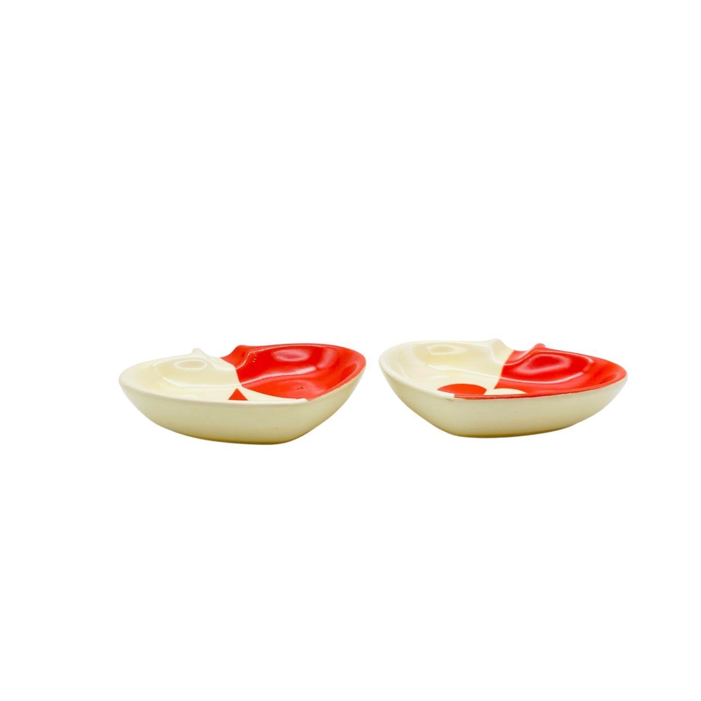 Czechoslovakia Keramik Ascher Nr 1319 Set Spielkarten Aschenbecher 50er 60er Jahre Mid Century