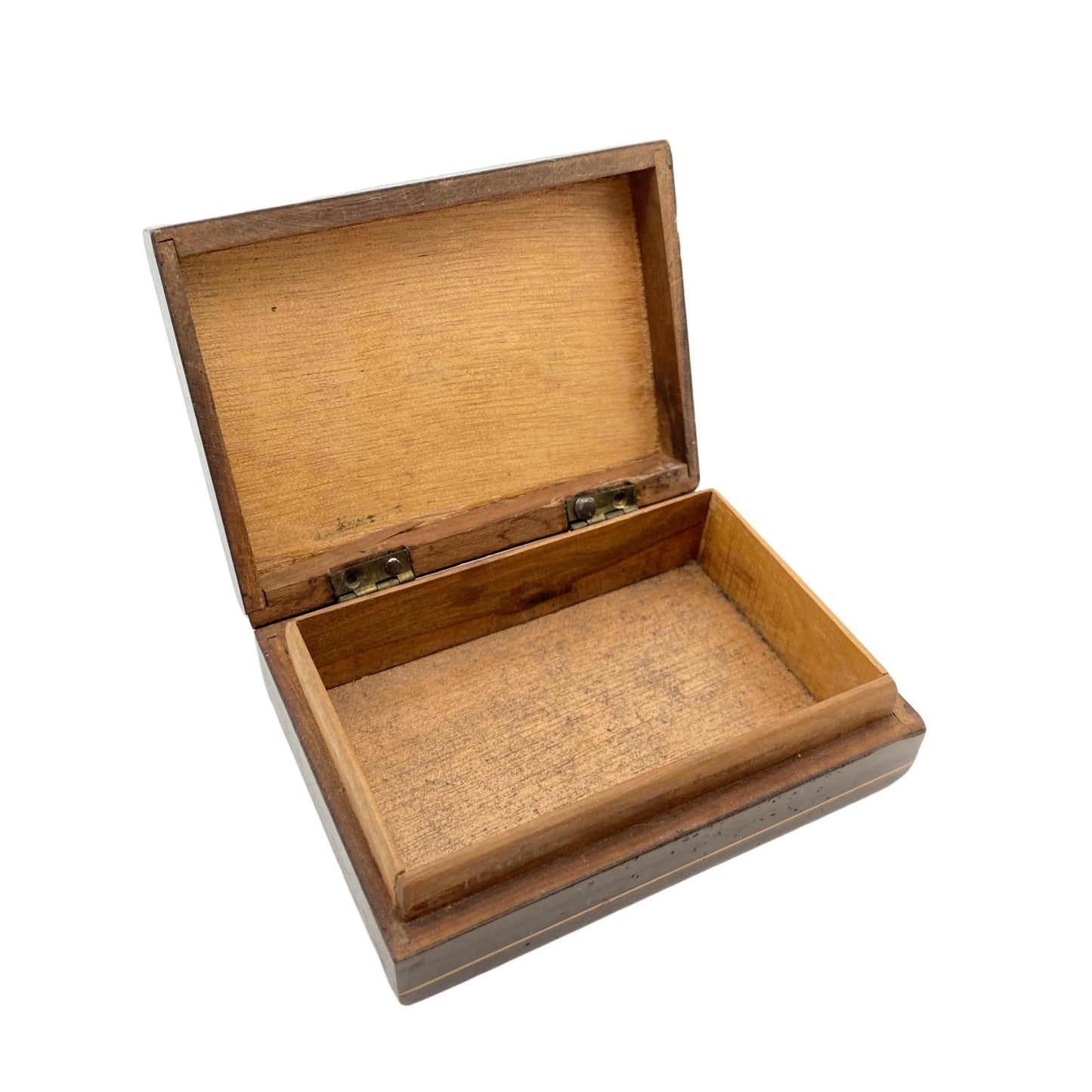 Dose Deckeldose Holz Schatulle mini Vintage 40er 50er Mid Century