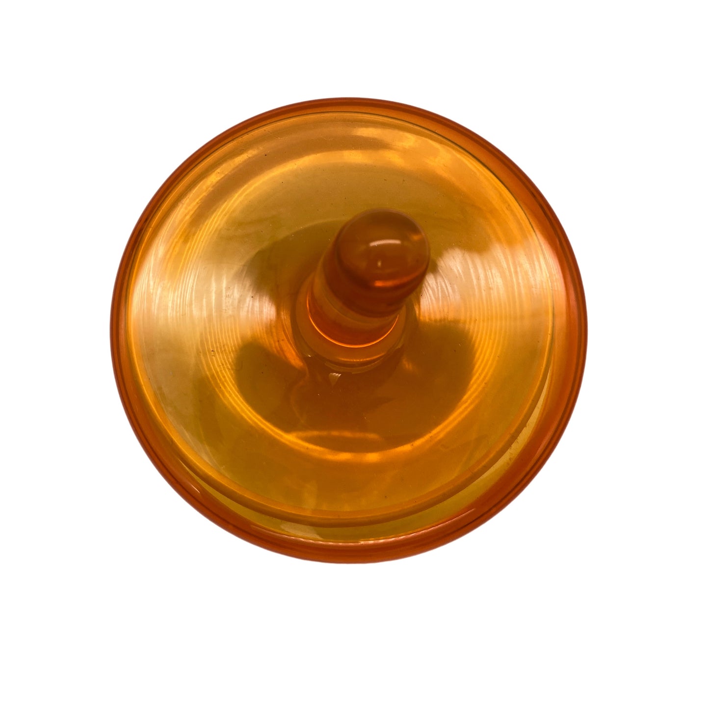 Dose Glas Bonboniere weiß orange Vintage