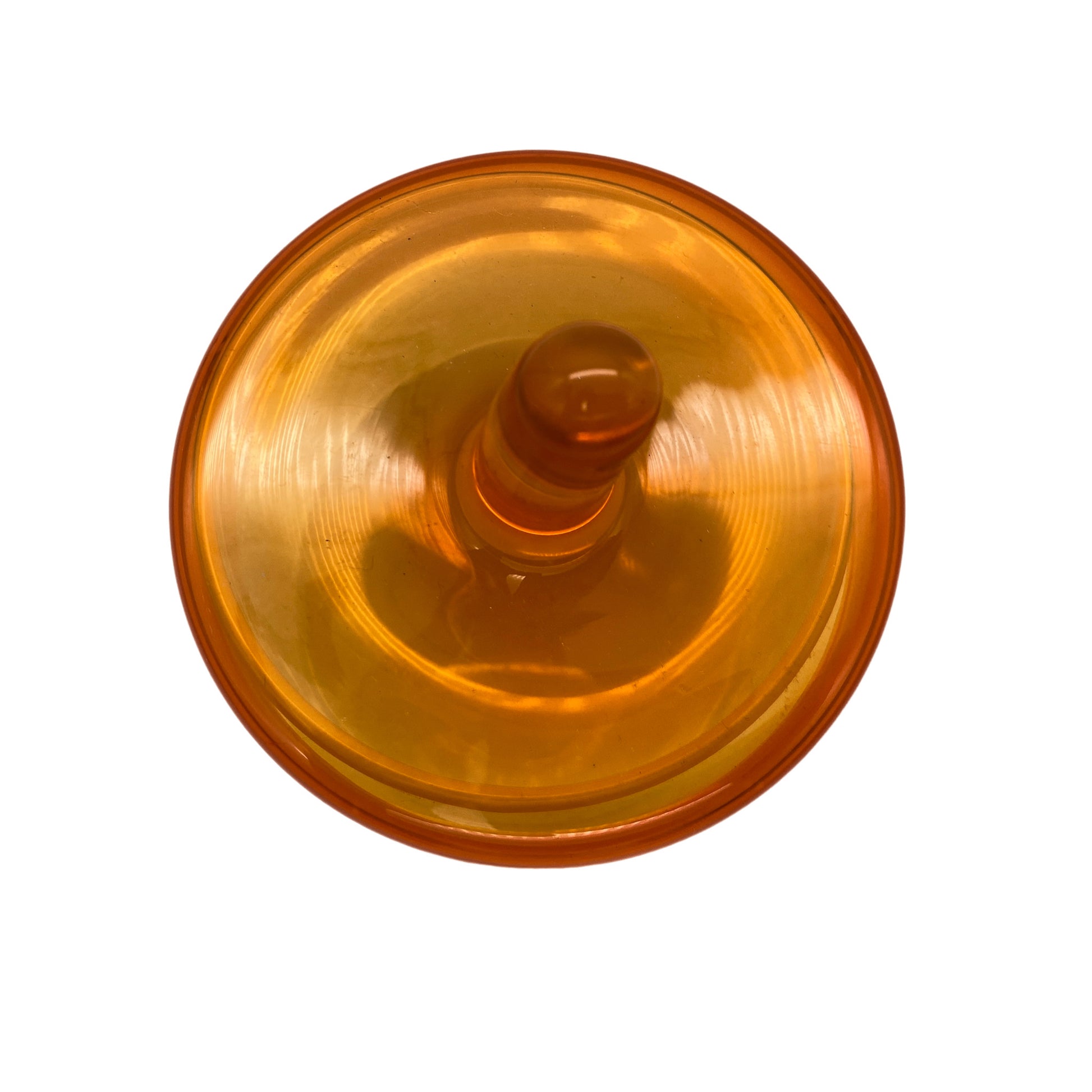 Dose Glas Bonboniere weiß orange Vintage