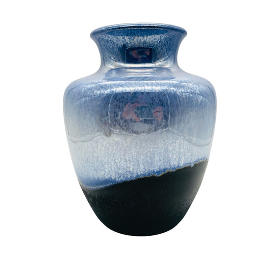 Dümler & Breiden Keramik Vase Fat Lava 60er 70er irisierend grau lila Nr 033 / 20