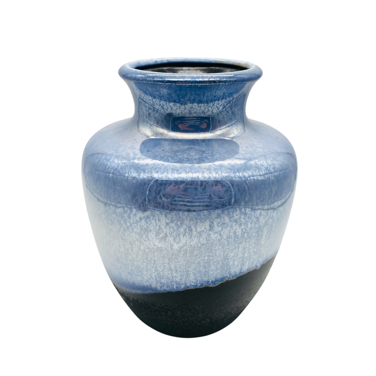 Dümler & Breiden Keramik Vase Fat Lava 60er 70er irisierend grau lila Nr 033 / 20