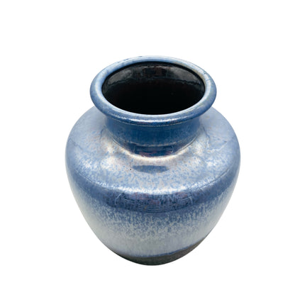Dümler & Breiden Keramik Vase Fat Lava 60er 70er irisierend grau lila Nr 033 / 20