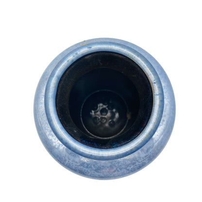 Dümler & Breiden Keramik Vase Fat Lava 60er 70er irisierend grau lila Nr 033 / 20