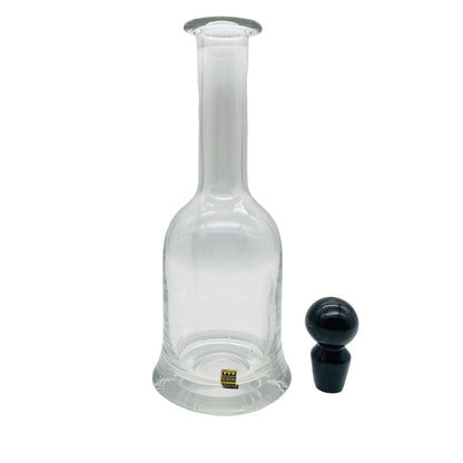 EISCH Karaffe Flasche mit Stopfen schwarz 70er 80er Vintage Glas