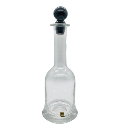 EISCH Karaffe Flasche mit Stopfen schwarz 70er 80er Vintage Glas
