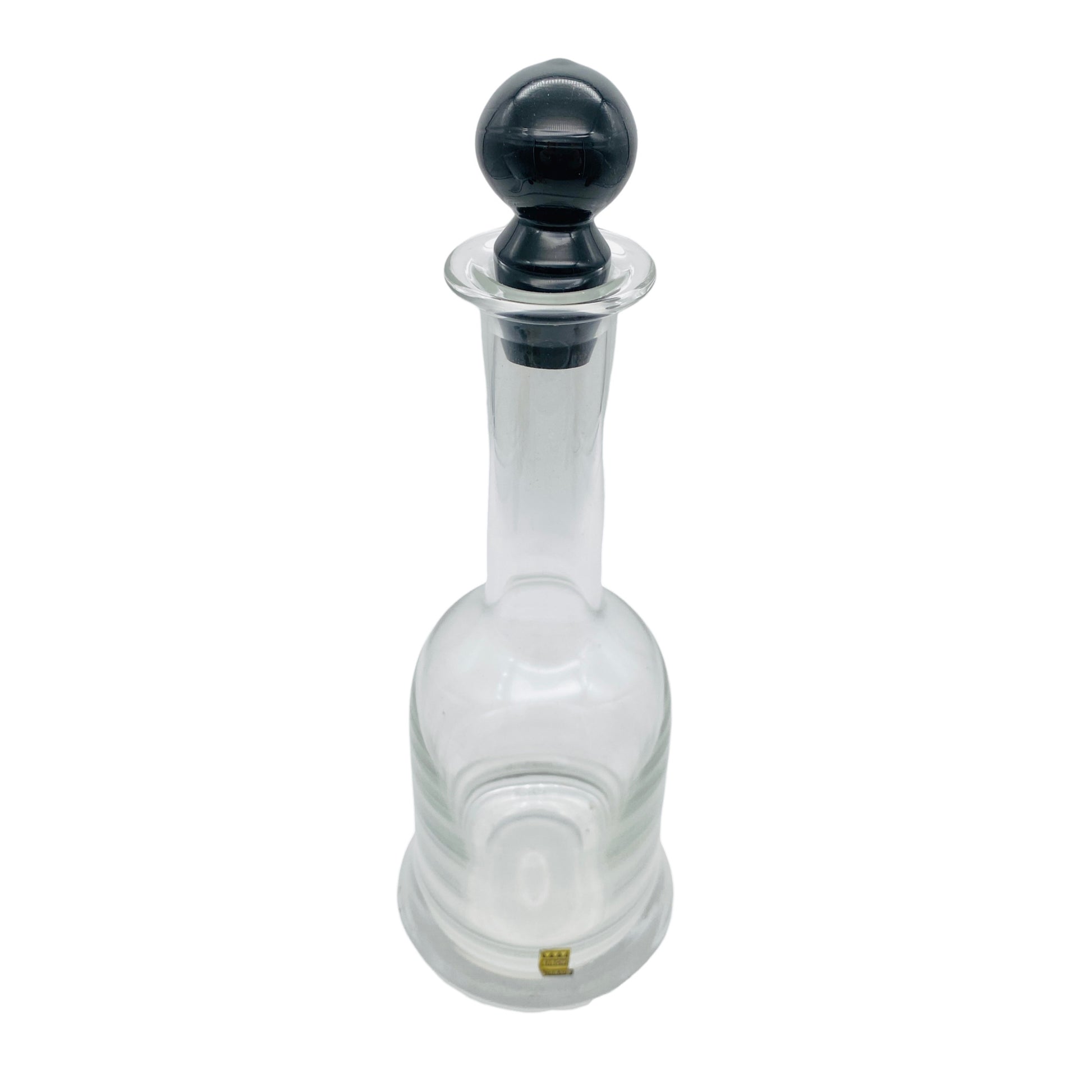 EISCH Karaffe Flasche mit Stopfen schwarz 70er 80er Vintage Glas