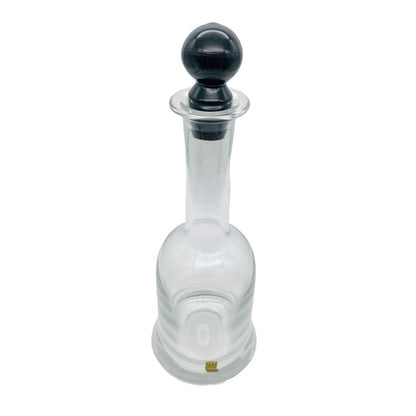 EISCH Karaffe Flasche mit Stopfen schwarz 70er 80er Vintage Glas