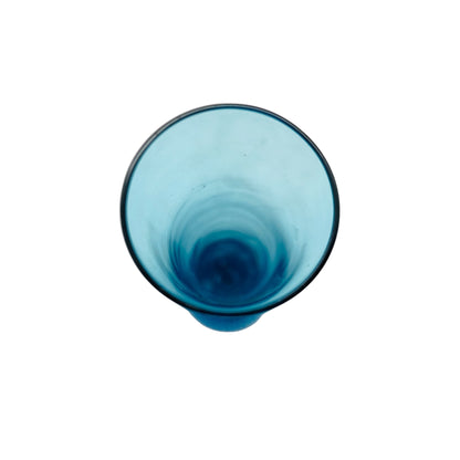 EKENÄS Vase blau Luftblasen Einschlüsse 60er 70er Jahre Glas Schweden