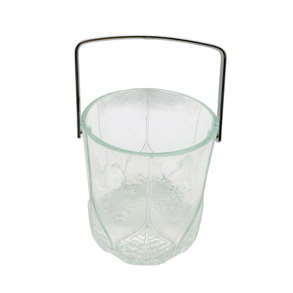 Eiseimer Pressglas Glas 70er Jahre  Eiswürfelbehälter Organic Dekoration Hausbar