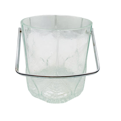 Eiseimer Pressglas Glas 70er Jahre  Eiswürfelbehälter Organic Dekoration Hausbar