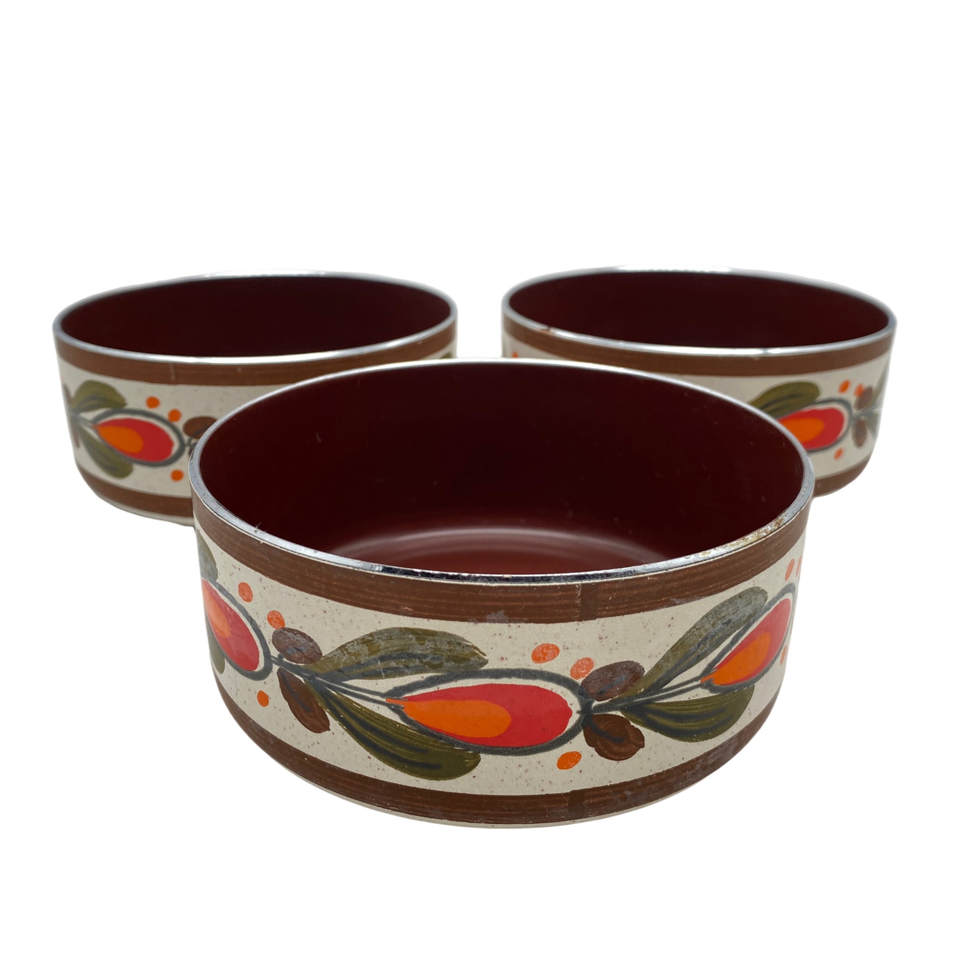 Emaille Schalen Set Edelstahl Vintage 60er 70er Schüssel