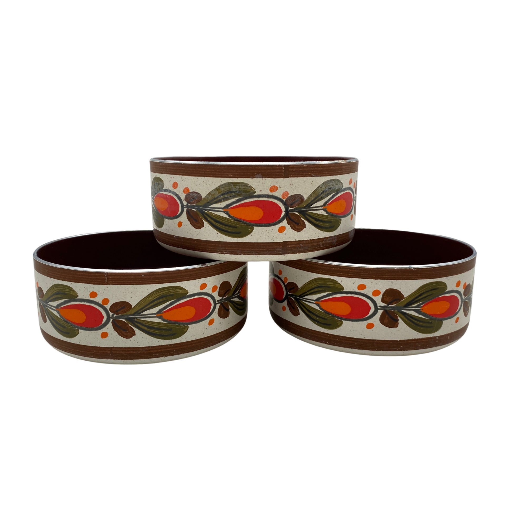 Emaille Schalen Set Edelstahl Vintage 60er 70er Schüssel