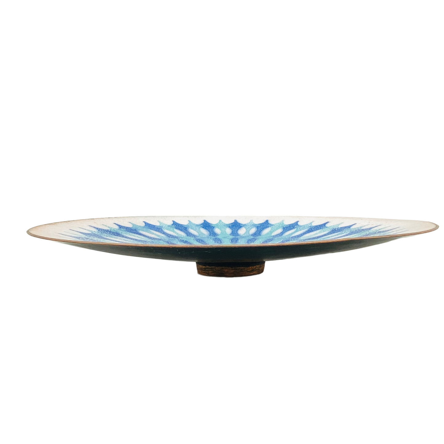 Emaille Teller Vintage 60er 70er Mid Century Dekoration blau