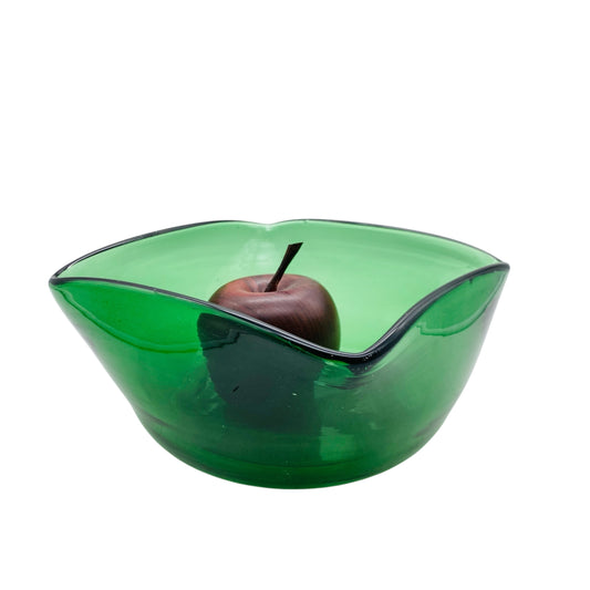 Empoli Verde Schale grün Glas Italien 60er 70er Jahre Mid Century Dekoration