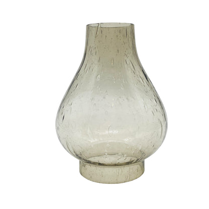 Ersatzschirm Lampenschirm Petroleumlampe H 12,1cm Glas Rauchglas grau Schirm