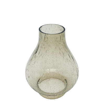 Ersatzschirm Lampenschirm Petroleumlampe H 12,1cm Glas Rauchglas grau Schirm
