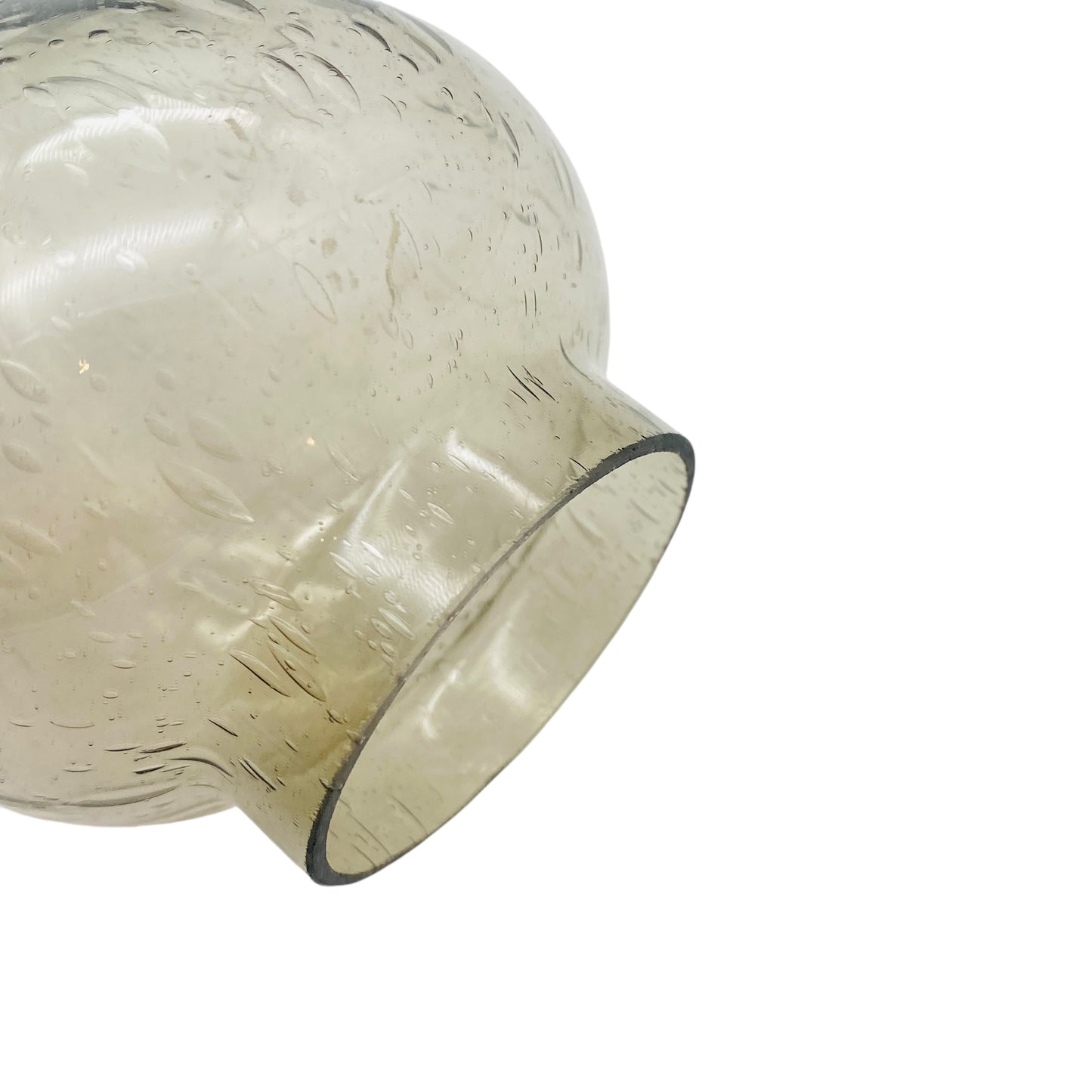 Ersatzschirm Lampenschirm Petroleumlampe H 12,1cm Glas Rauchglas grau Schirm