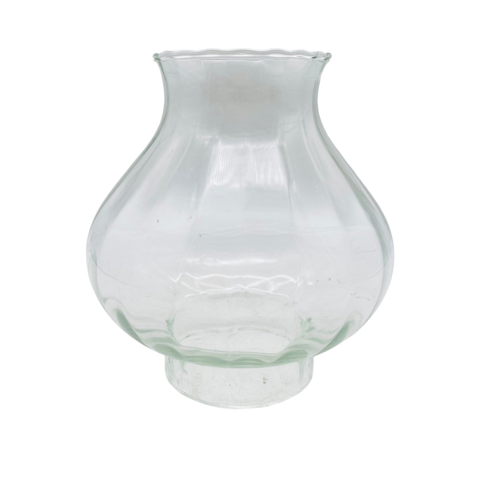 Ersatzschirm für Vintage Kerzenhalter Windlicht transparent Glas 60er 70er Schirm