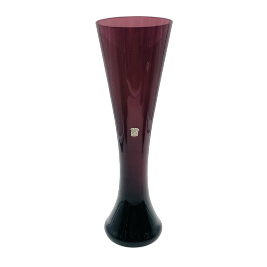 FISCHER Vase Fichtelberg lila 60er 70er Jahre Dekoration Glasvase Amethyst
