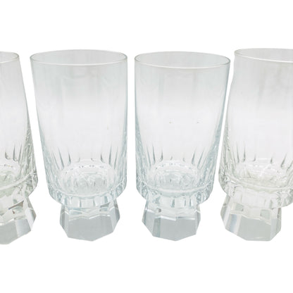 FRIEDRICH Glas Sektgläser 5er Set Serie Konsul beschliffen Facetten transparent 60er 70er Jahre