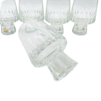 FRIEDRICH Glas Weingläser 5er Set Serie Konsul beschliffen Facetten transparent 60er 70er Jahre