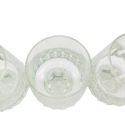 FRIEDRICH Glas Weingläser 6er Set Serie Konsul beschliffen Facetten transparent 60er 70er Jahre