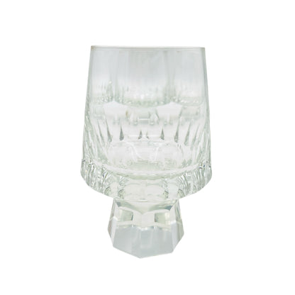 FRIEDRICH Glas Weingläser 6er Set Serie Konsul beschliffen Facetten transparent 60er 70er Jahre