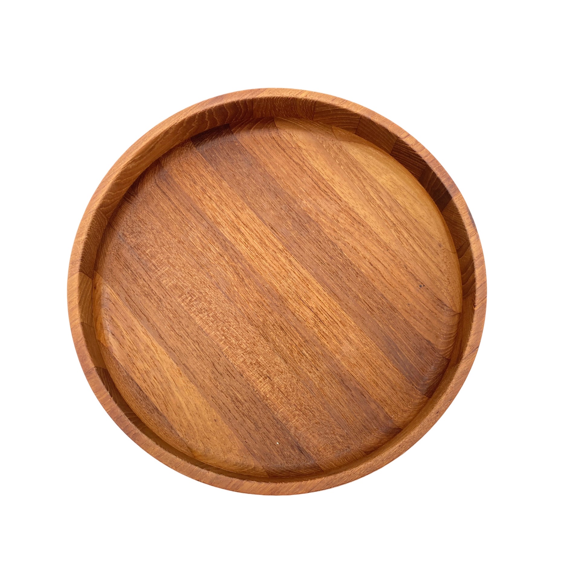 Flache Teak Holz Schale mid Century 59er 60er  Tablett 