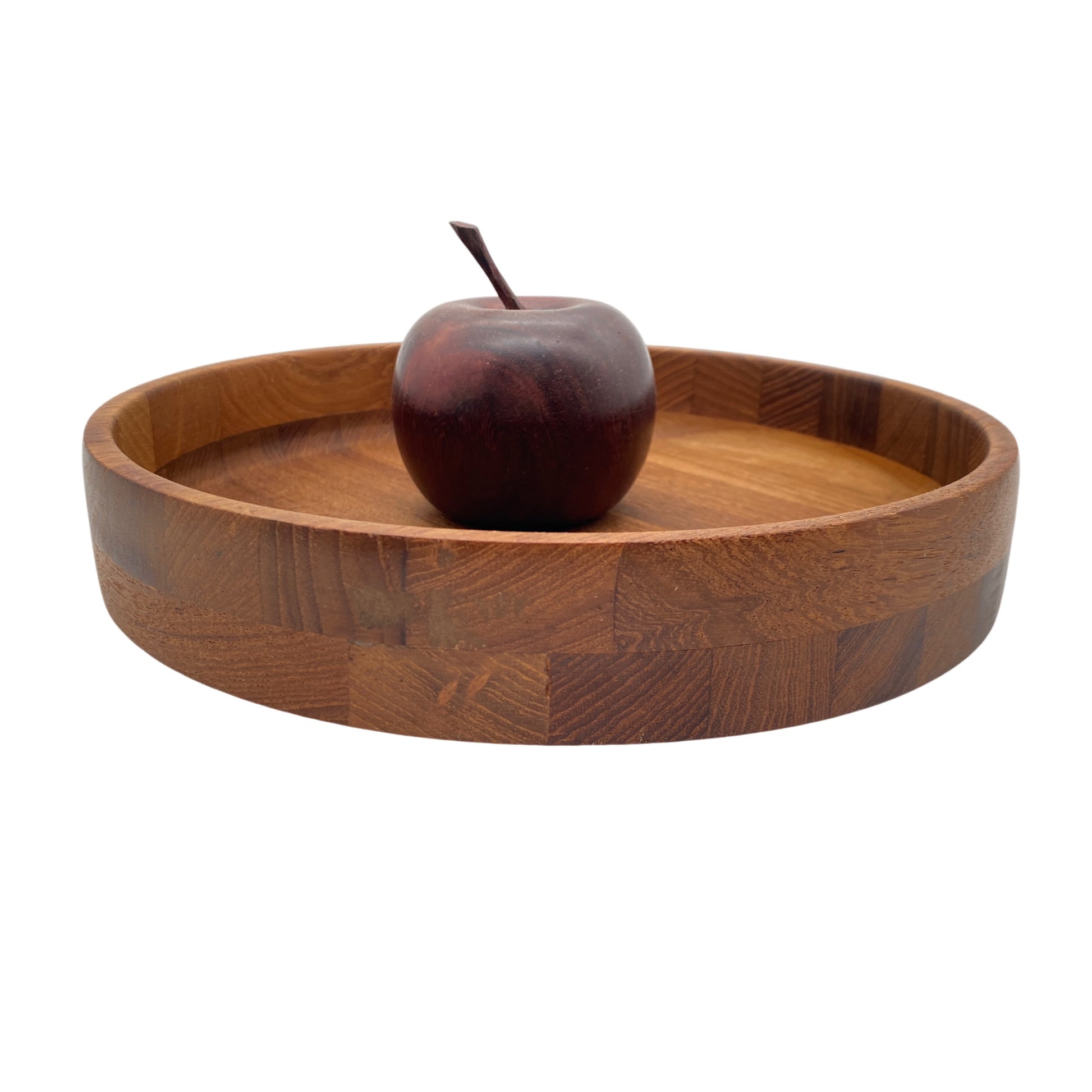 Flache Teak Holz Schale mid Century 59er 60er  Tablett 