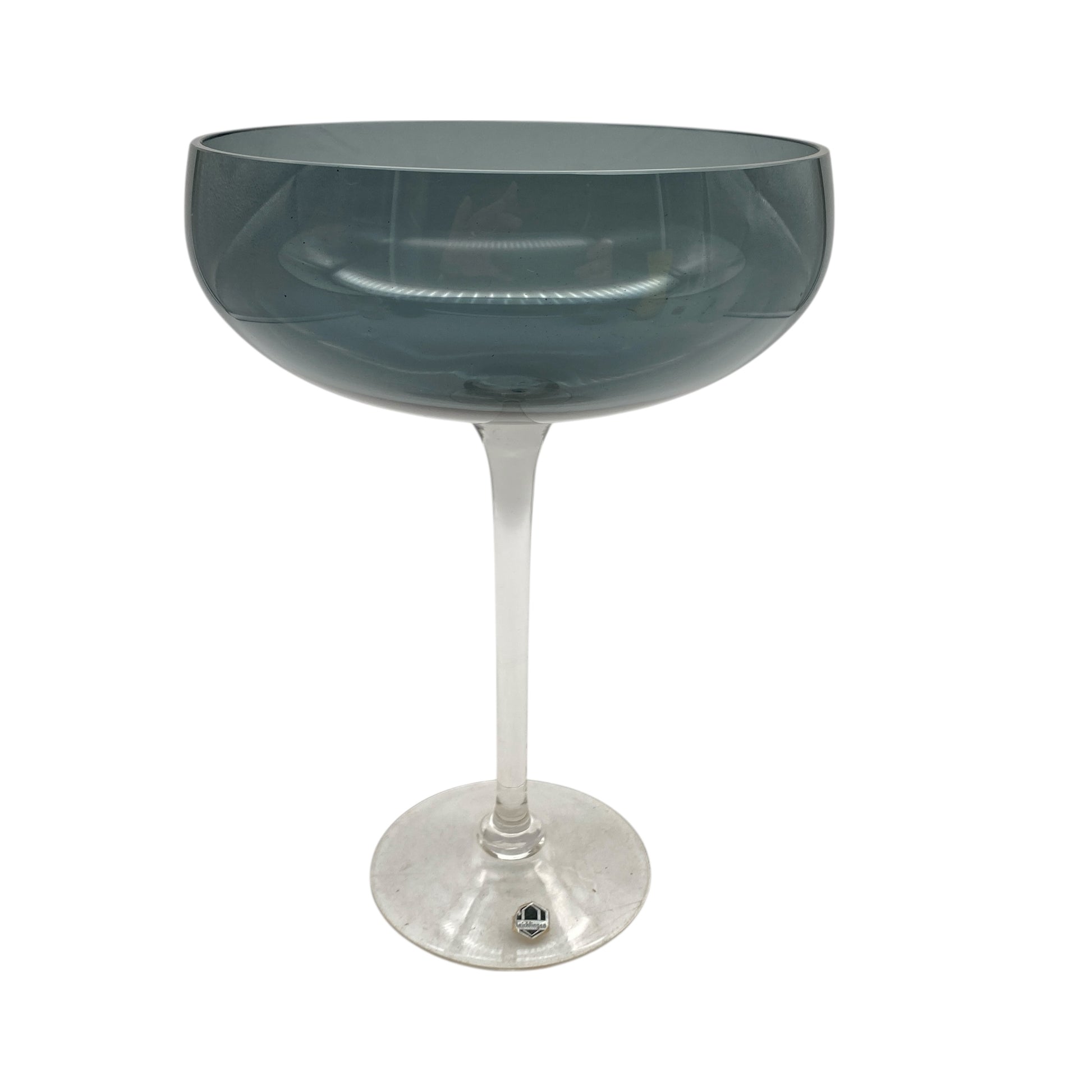 GRAL Glas Leichlingen Fußschale Rauchglas grau 50er 60er Jahre Mid Century Dekoration