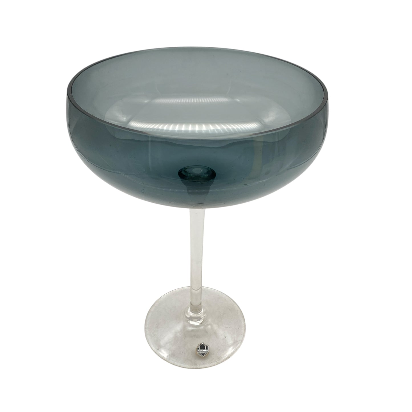 GRAL Glas Leichlingen Fußschale Rauchglas grau 50er 60er Jahre Mid Century Dekoration