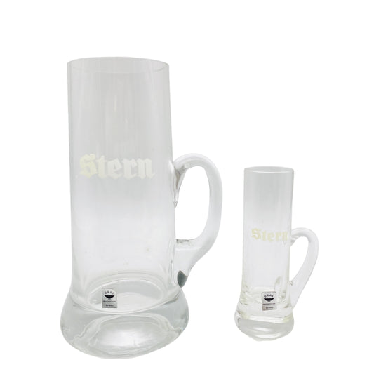 GRAL Glas Wipp und Wumm  Schnapsglas Bierglas Gläser 60er 70er Vintage