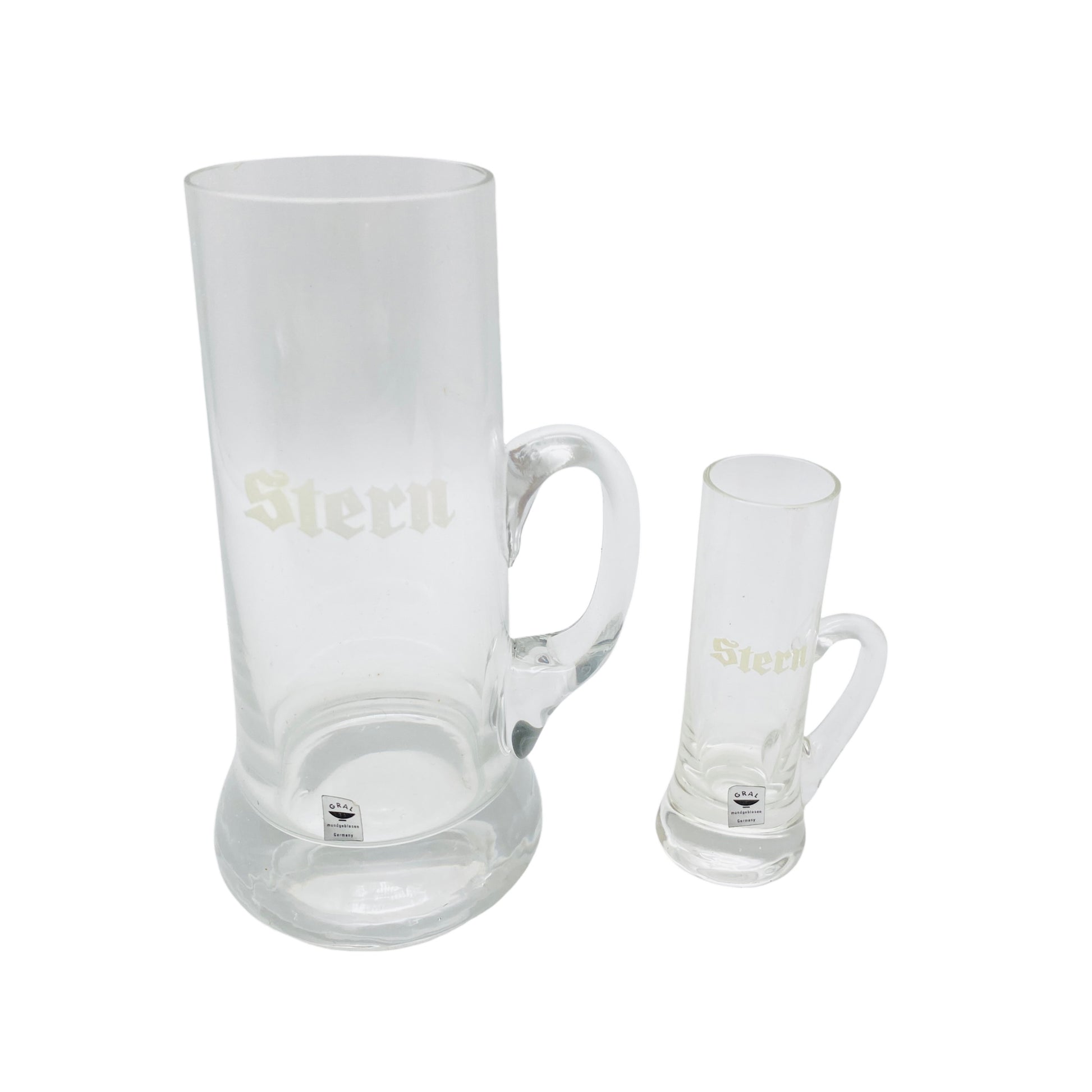 GRAL Glas Wipp und Wumm  Schnapsglas Bierglas Gläser 60er 70er Vintage