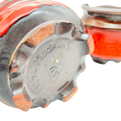 GS Keramik Vintage Gebrüder Spang Übertopf Blumentopf Paar Fat Lava Nr 510 / 14