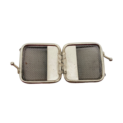 Geldbörse Metall Nickel Portemonnaie 30er 40er 50er Vintage Mid Century