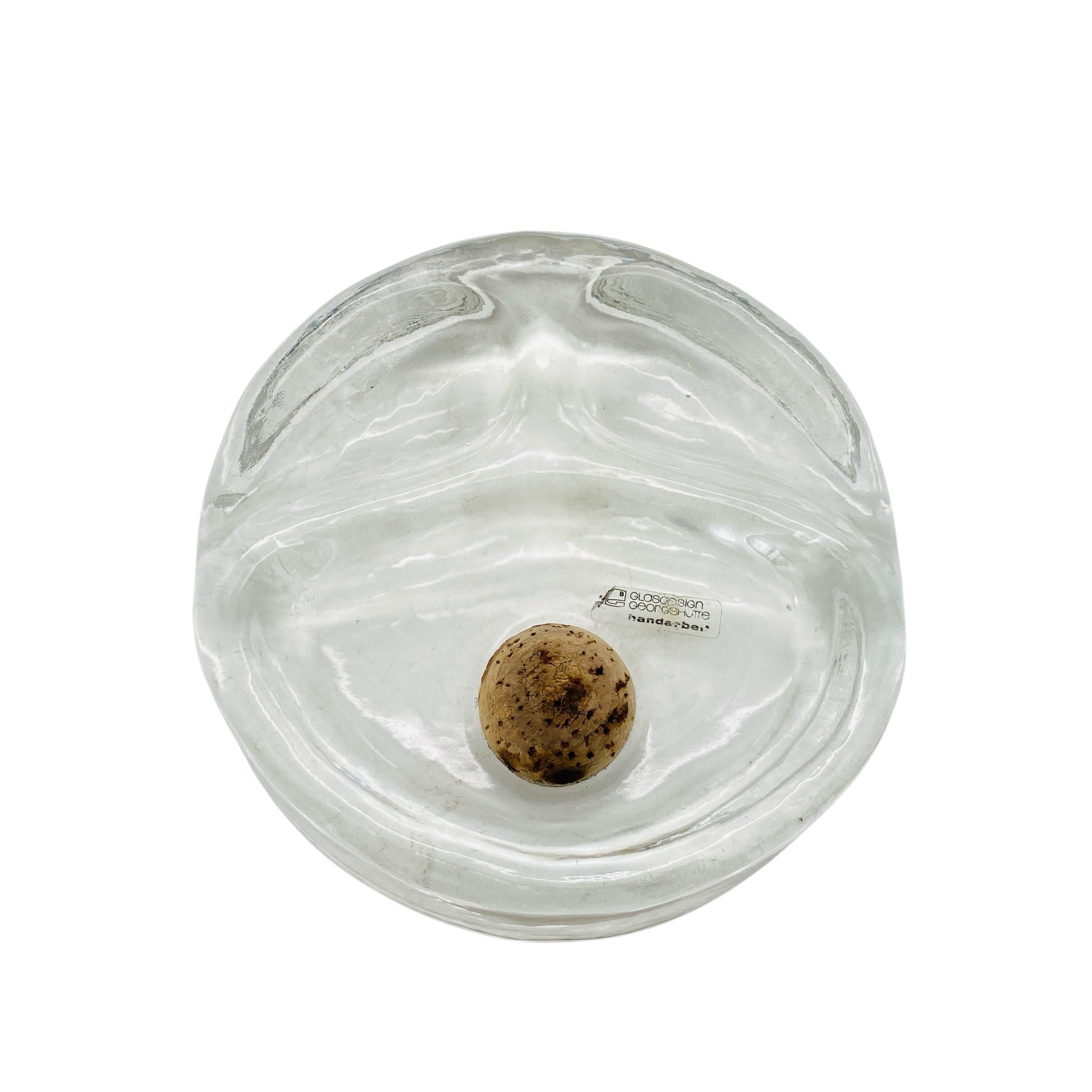 Georgshütte Glasdesign Aschenbecher Pfeifenaschenbecher Glas 60er 70er Schale