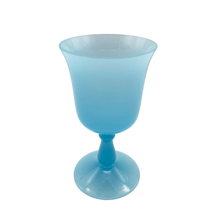 Glas Vase Pokal Weinglas türkis blau 60er 70er Jahre Vintage Dekoration