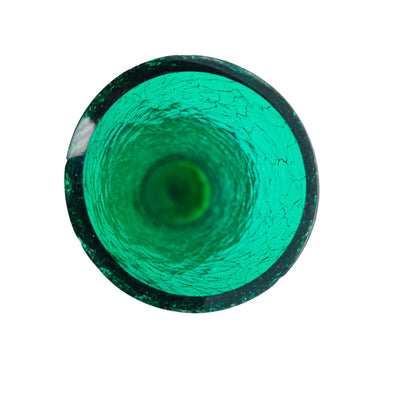 Glas Vase grün klar Craquele 60er 70er Jahre Vintage