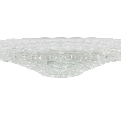 Glasschale Obstschale Pressglas Sternen Dekor D 33 cm 70er 80er Jahre Frankreich